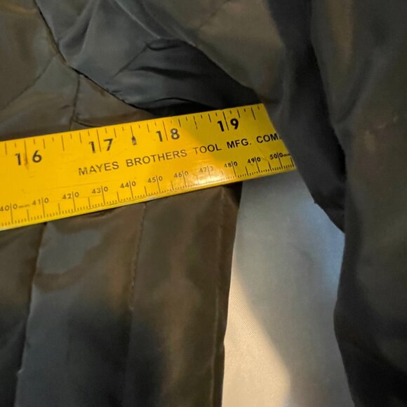 H&M Brown Hooded Women size 6 Down Puffer Jacket With Tan Trim & Zip Pockets - Picture 6 of 12